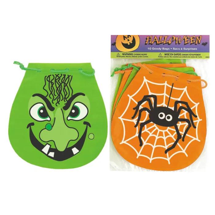 10 Halloween Spooky Party Goody Bags Spider Monster Treat Loot Lolly Bags Melbourne Supplies