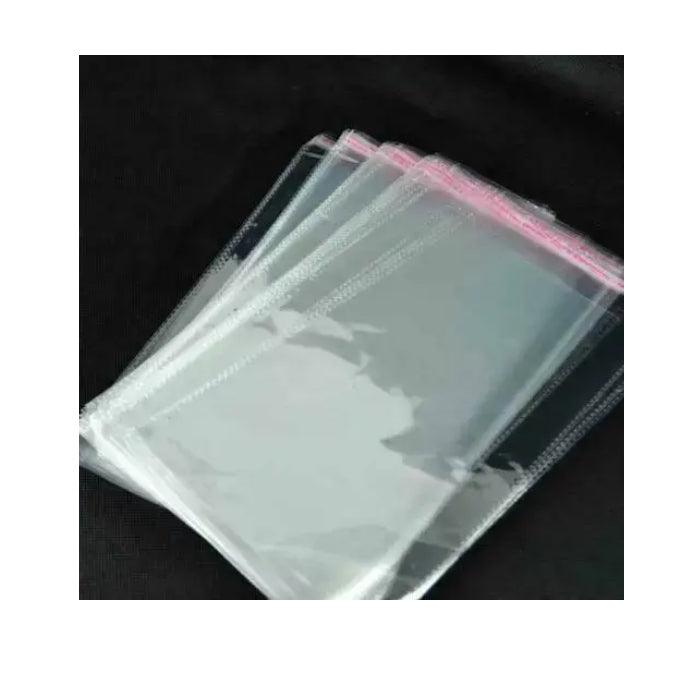 100 pcs Self Adhesive Seal Clear bag OPP Cellophane Plastic Cello Air Hole 26x (36+4)cm Melbourne Supplies