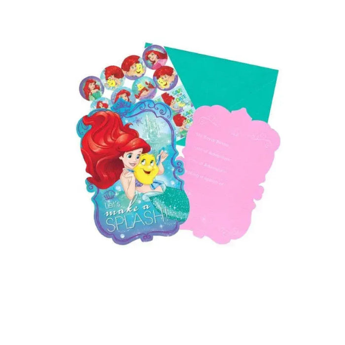 Ariel Little Mermaid Party Supplies Invitation Melbourne Supplies