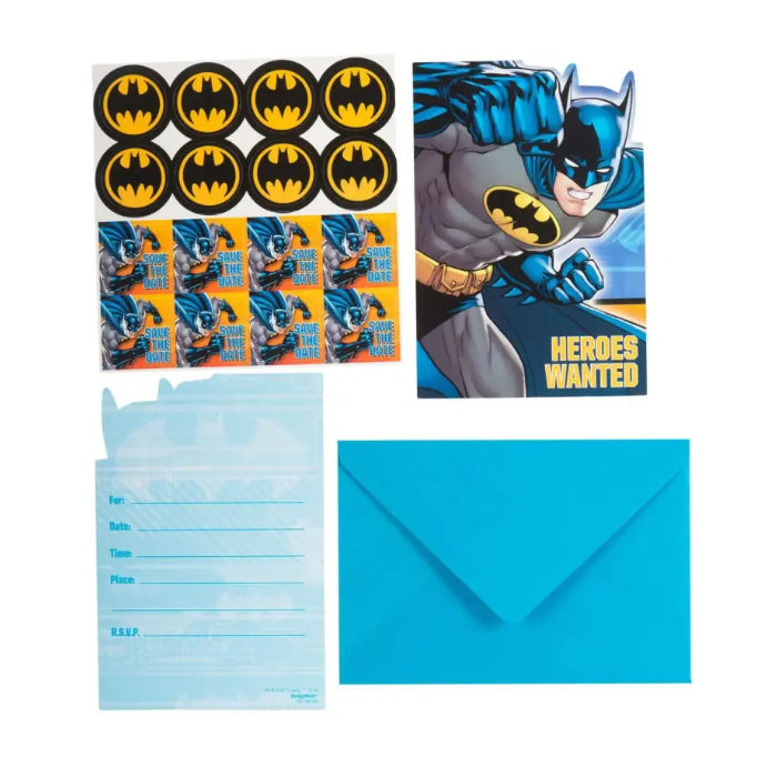 Batman Party Supplies Invitations Pack of 8 Melbourne Supplies