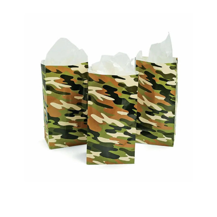 Camo Print Paper Bags Camouflage Army Party Favor Bag Melbourne Supplies