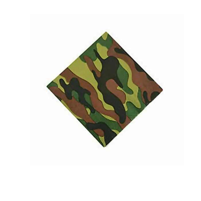 Camouflage Army Party Camo Beverage Napkins Melbourne Supplies