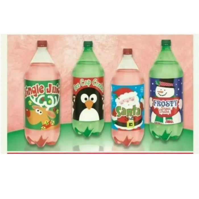 Christmas Xmas Santa Festival Party Supplies 4 Soda Bottle Drink Labels Stickers Melbourne Supplies