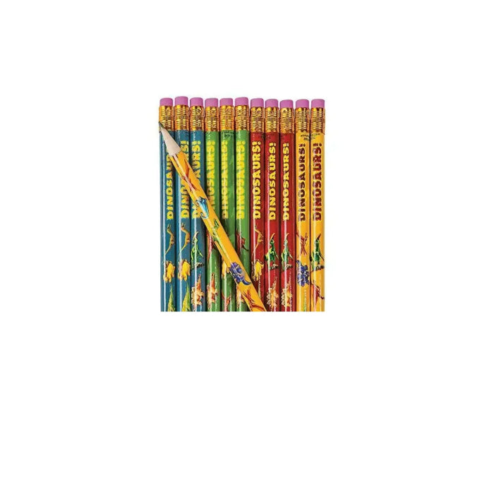 Dinosaur Party Pencils with Top Erasers Melbourne Supplies