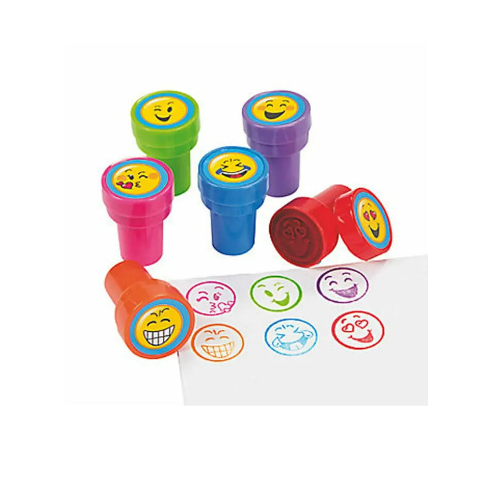 Emoji Party Smiley Face Ink Stamper Pack of 6 Melbourne Supplies