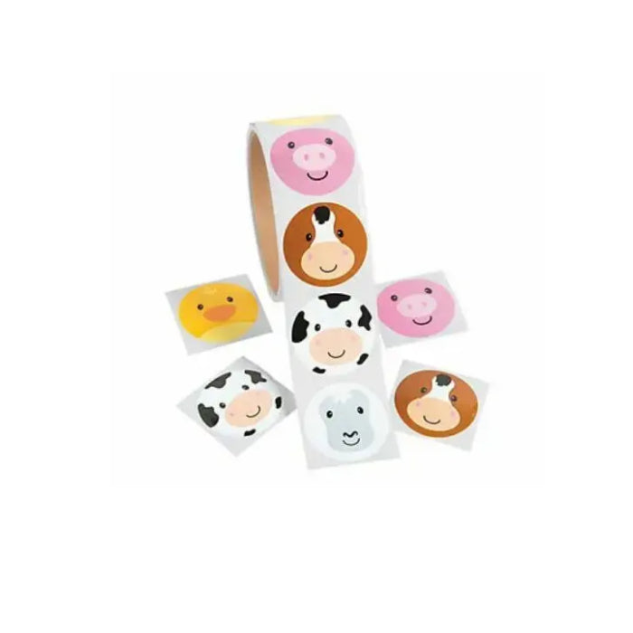 Farm Animal Face Stickers Melbourne Supplies