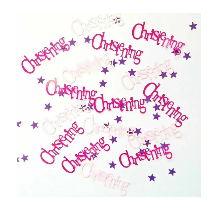 Foil Pink Bunting Christening Confetti Melbourne Supplies