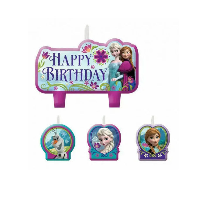 Frozen Birthday Cake Candle Set 4 Pieces Melbourne Supplies