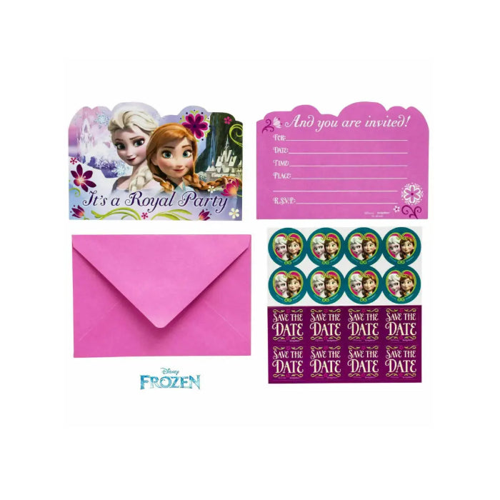 Frozen Party Supplies INVITATIONS Envelopes Pack of 8 Melbourne Supplies