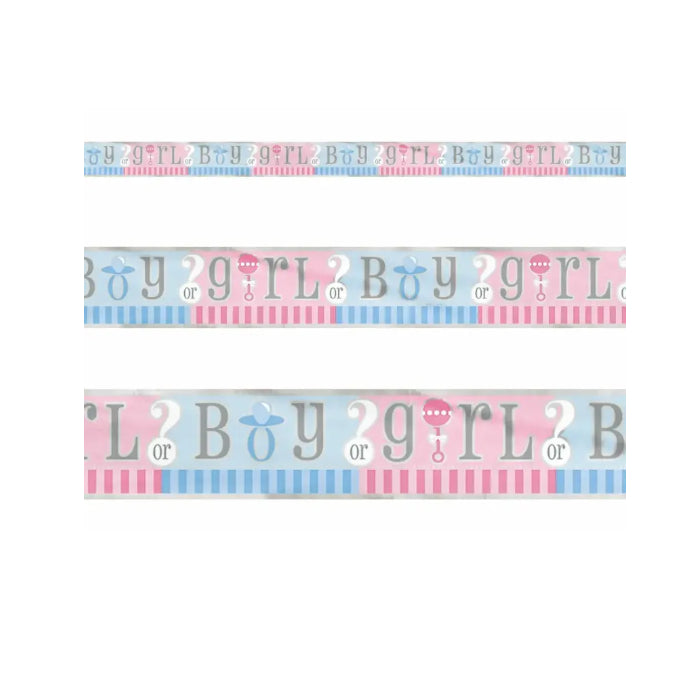 Gender Reveal Baby Shower Party Decoration Banner Girl Boy Melbourne Supplies