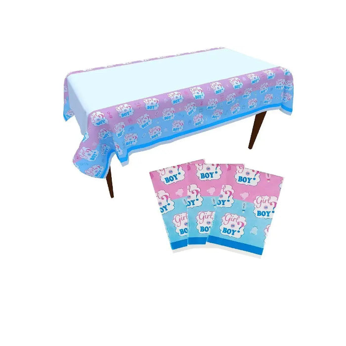 Gender Reveal Party Plastic Table Cover Melbourne Supplies