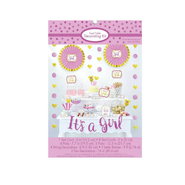 Girl Pink Buffet Decorating Kit Baby Girl's Shower Melbourne Supplies