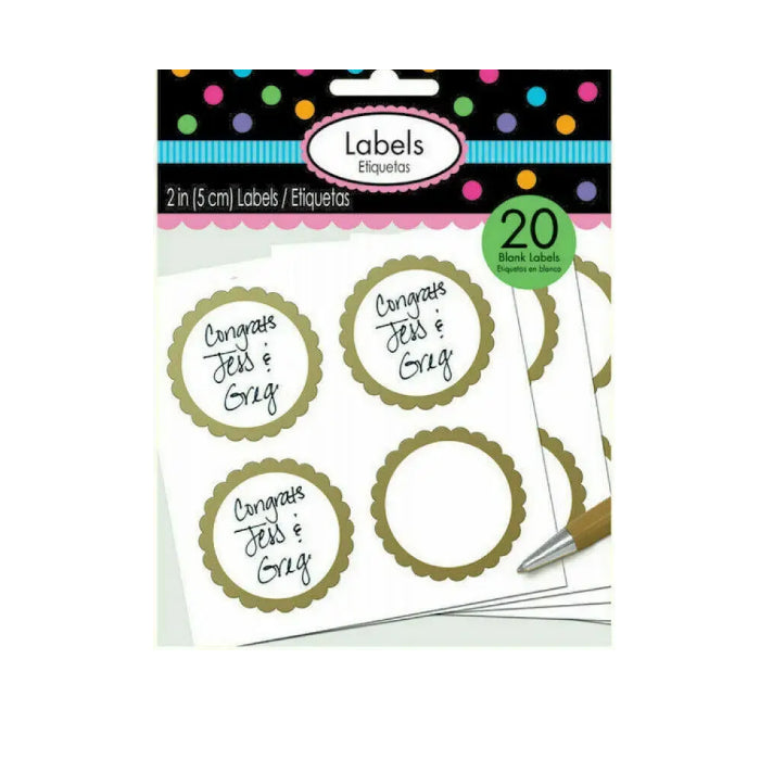 Gold Party Favor Labels Melbourne Supplies