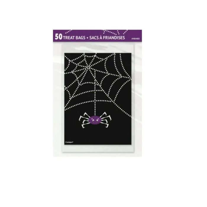 Halloween Spider Web Party Treat Bags (15x10cm) Pack of 50 Melbourne Supplies