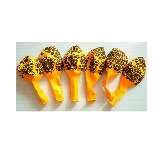 Jungle Safari Giraffe Print Latex Balloon x 12 (30cm) Animal Zoo 1st Birthday Melbourne Supplies