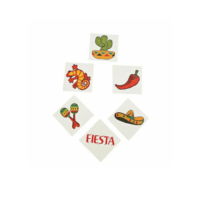 MEXICAN FIESTA PARTY Chilli Cactus  Favours Temporary Tattoos Melbourne Supplies