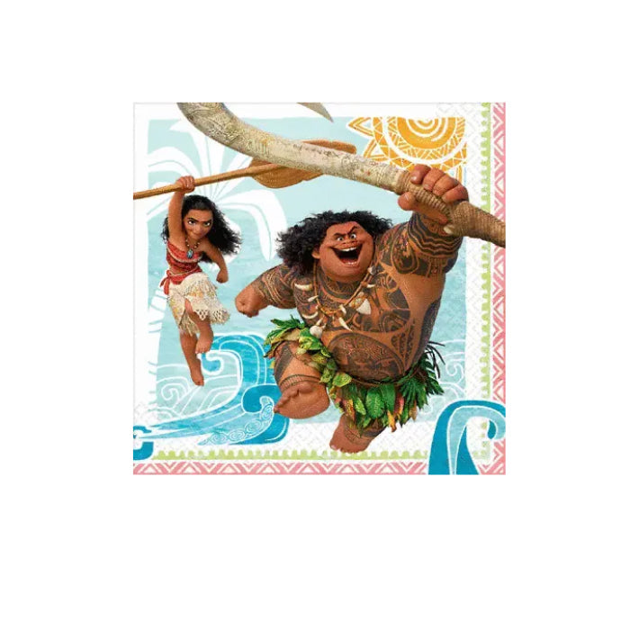 Moana Party Supplies Lunch Napkins 2 ply Pack Melbourne Supplies