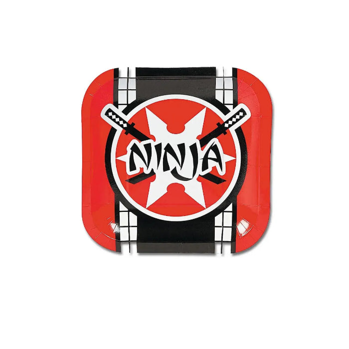 Ninja Warrior Square Dessert Cake Plates Melbourne Supplies