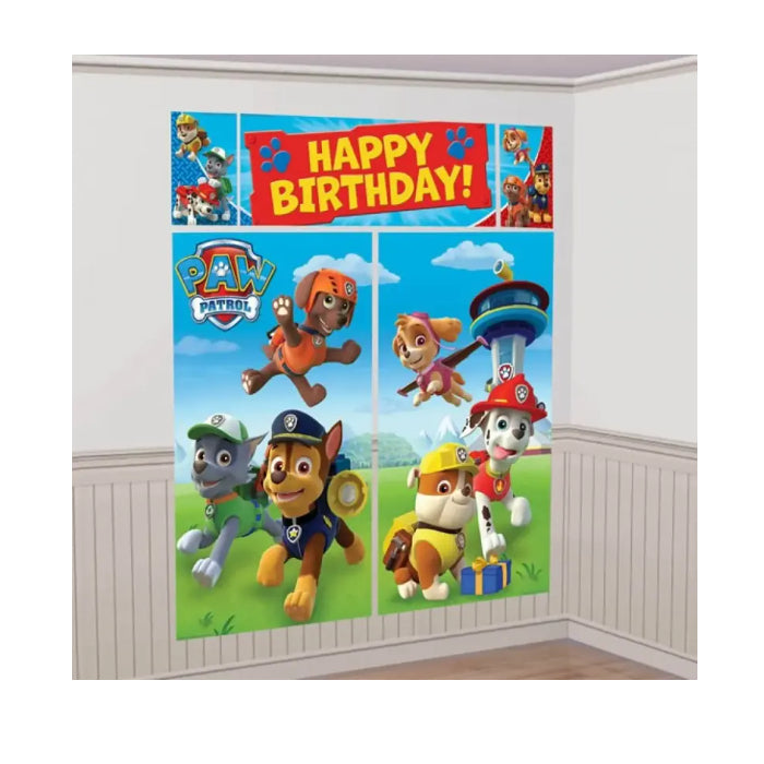 PAW PATROL BIRTHDAY PARTY SUPPLIES SCENE SETTER DECORATING KIT BACKDROP BANNER Melbourne Supplies