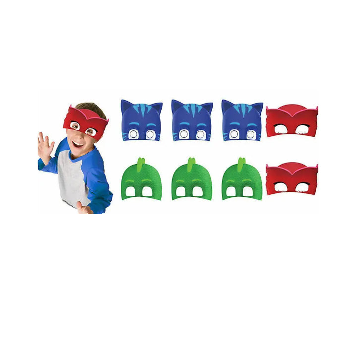 PJ Masks Cardboard Face Mask Pack of 8 Birthday Party Supplies Melbourne Supplies