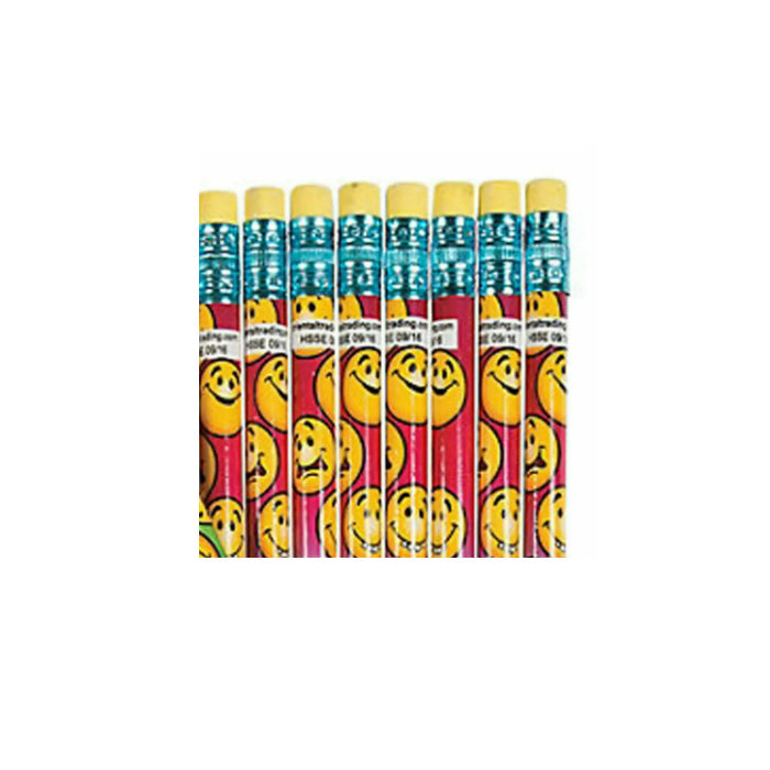 Party Pencils Smiley Face Eraser Favors Pack of 12 Melbourne Supplies