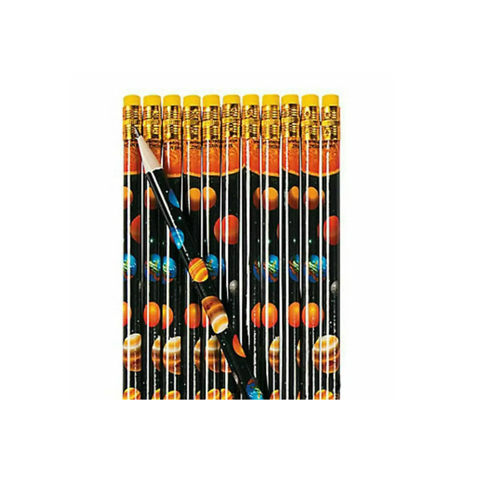 Party Pencils Solar System Top Eraser Pack of 12 Melbourne Supplies