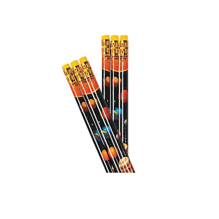 Party Pencils Solar System Top Eraser Pack of 12 Melbourne Supplies