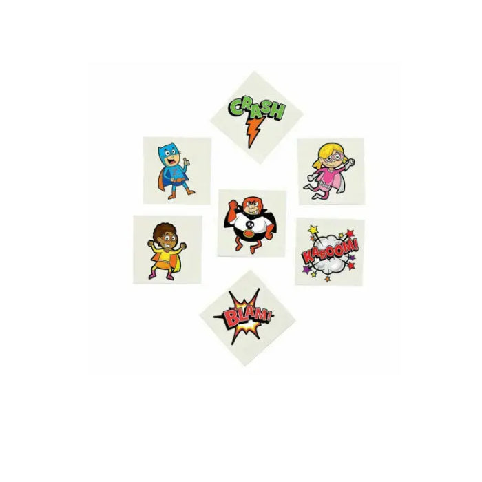 Party Temporary Favors Superhero Tattoo Melbourne Supplies