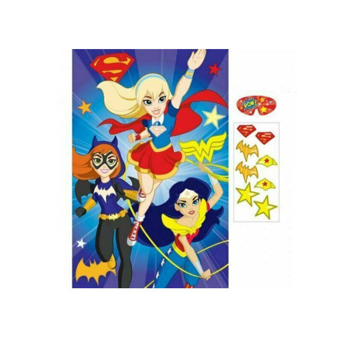 Pin the Badge Superhero Birthday Game Banner Melbourne Supplies