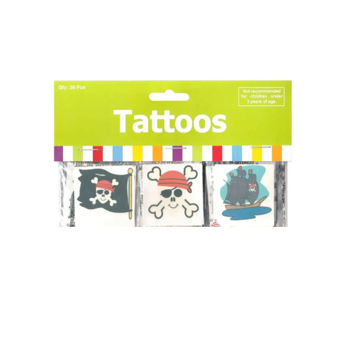 Pirate Temporary Party Favors Tattoos Melbourne Supplies