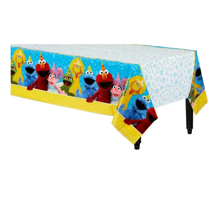 SESAME STREET BIRTHDAY PARTY SUPPLIES PLASTIC TABLECLOTH TABLE COVER Melbourne Supplies