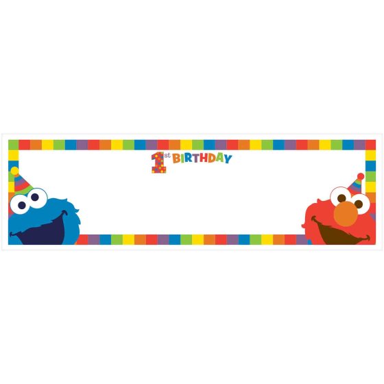 Sesame Street 1st Birthday Party Supplies ELMO TURNS ONE PERSONALISE IT BANNER Melbourne Supplies