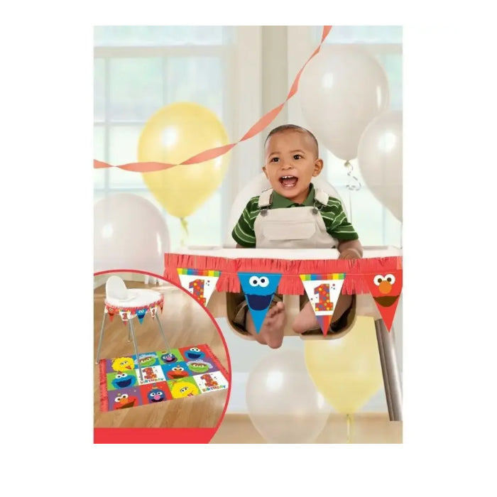 Sesame Street Elmo Turns One High Chair Decorations Kit Melbourne Supplies