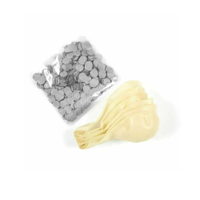 Silver Confetti Latex Balloons Melbourne Supplies