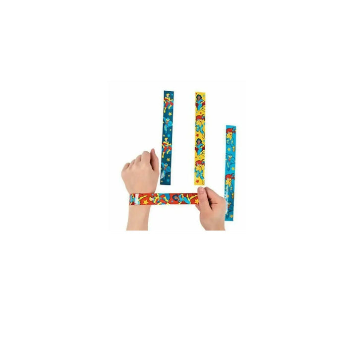 Superhero Print Slap Bracelets Party Favours Melbourne Supplies