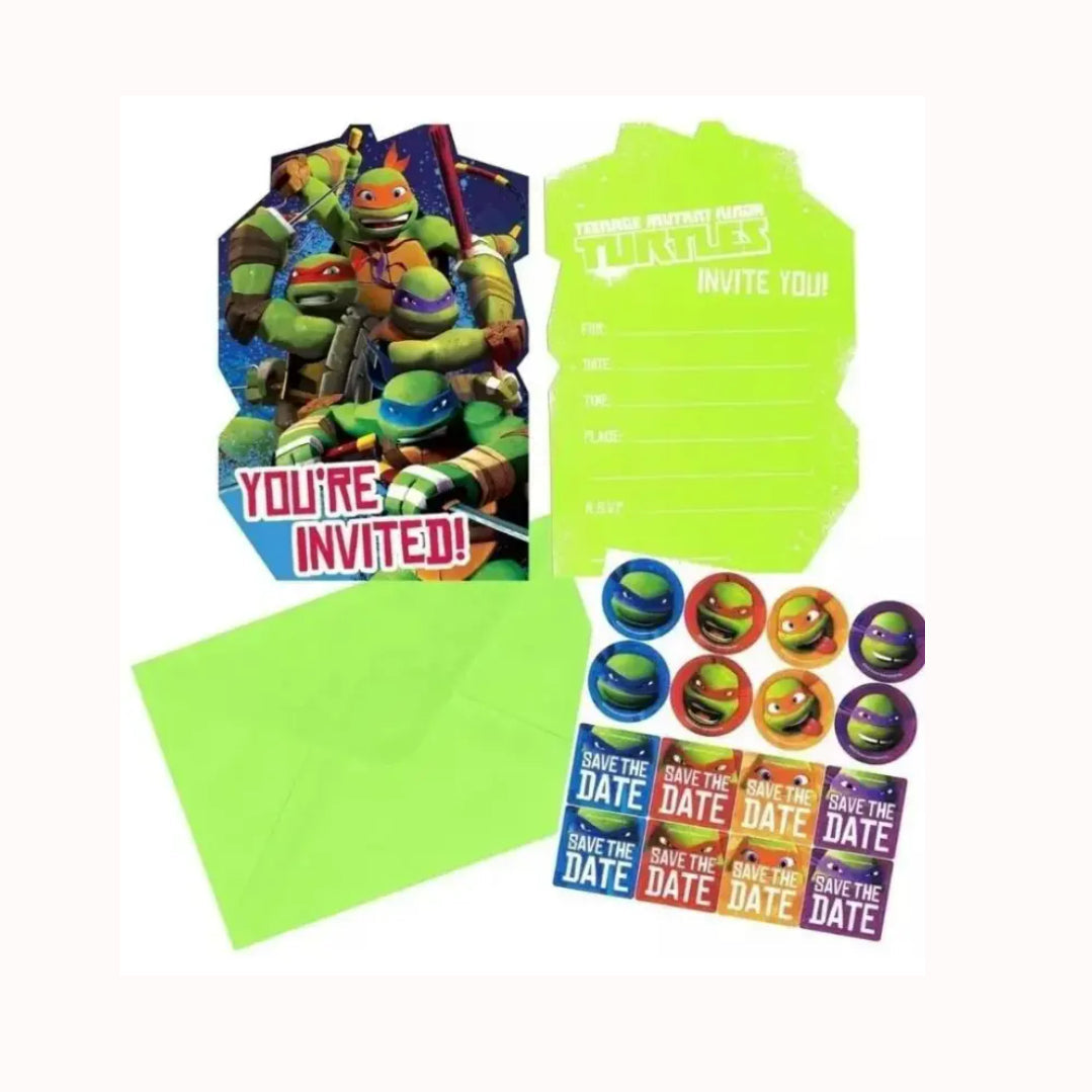 Teenage Mutant Ninja Turtles Invitation Card Melbourne Supplies