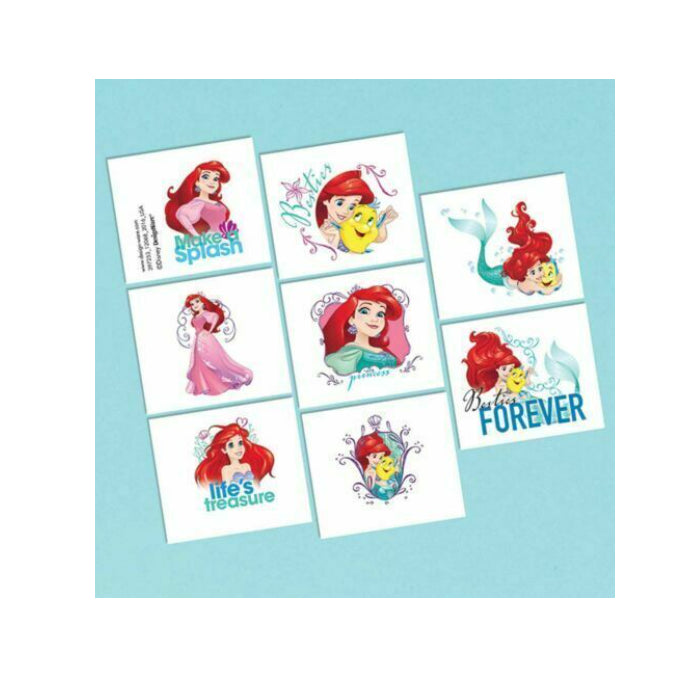 The Little Mermaid Party Supplies Ariel 1 Sheet Tattoos Birthday Loot Favours Melbourne Supplies